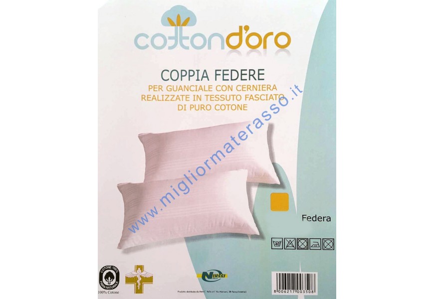 coppia Federe cotone per cuscini