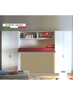 letto a scomparsa singolo a castello