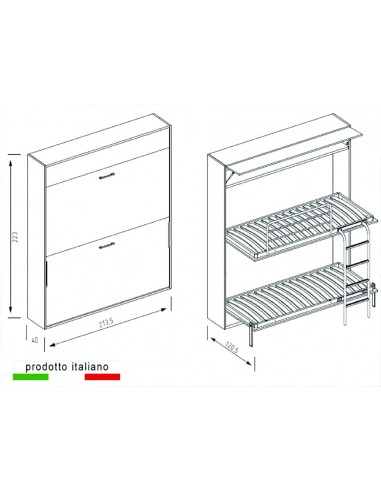 bed gemini 2 beds in wall