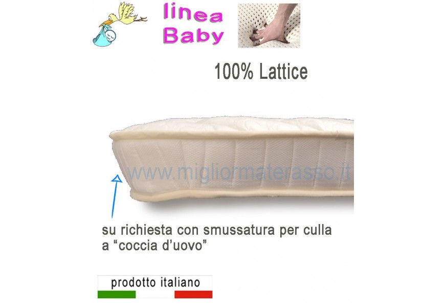 Materasso in lattice con smusso a "coccia d'uovo"