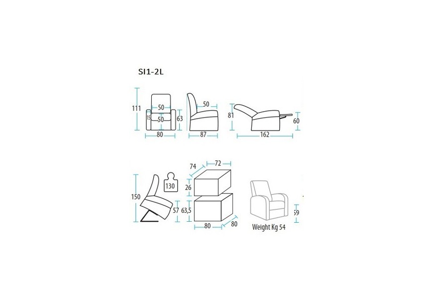 Poltrona alzante Vera Pelle