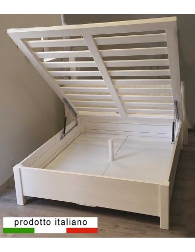 Letto legno massello contenitore