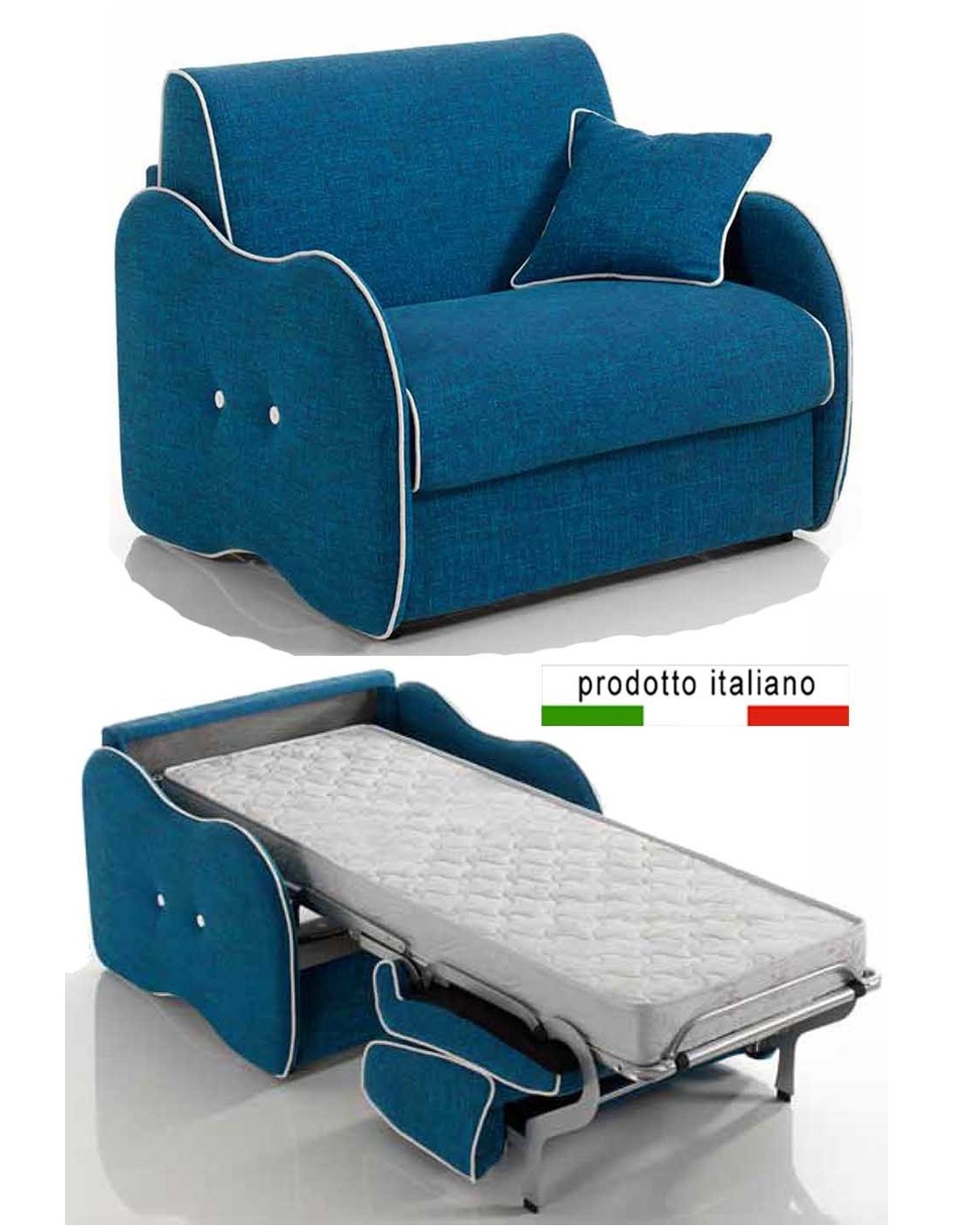 Poltroncina letto singola con Materasso un posto incluso