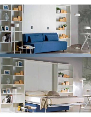 wall bed with sofa