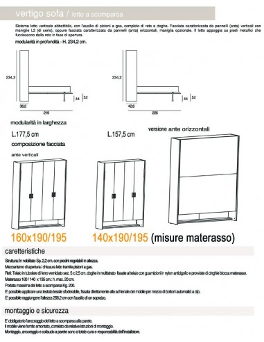 wall bed with 160x190