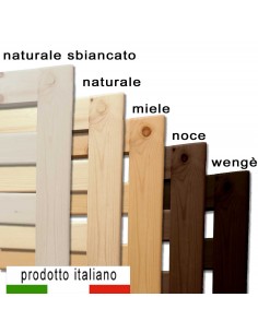 Rete in legno massello finiture