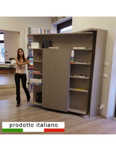 Letto matrimoniale girevole a scomparsa