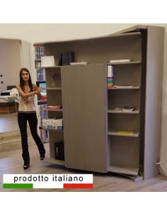 Rotating double bed wall