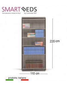 Letto girevole singolo con libreria