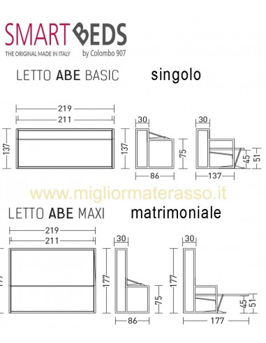 Letto a scomparsa orizzontale con scrivania