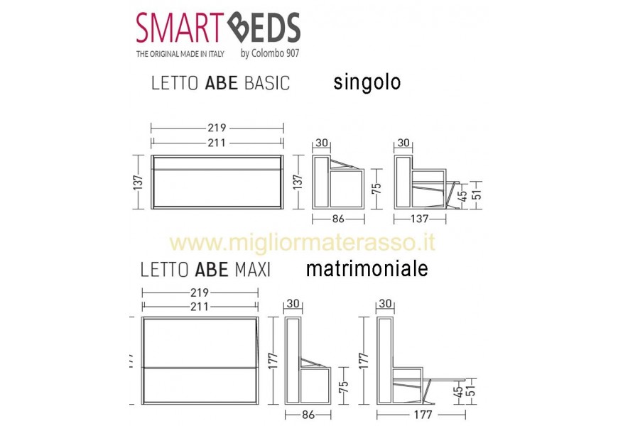 Bed with desk ABE Smart Beds