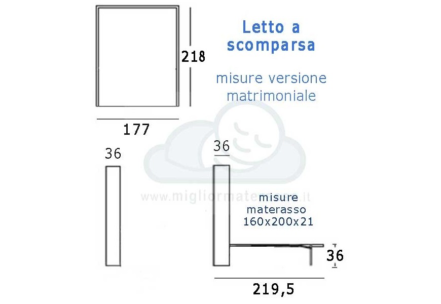 Letto a scomparsa Flat Verticale