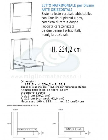 Letto scomparsa con divano