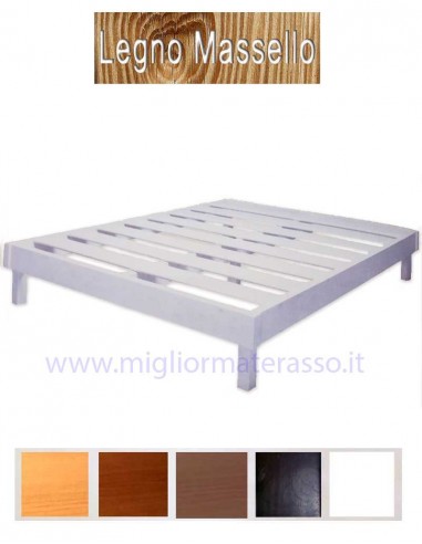 Letto in legno, quinta gamba opzionale