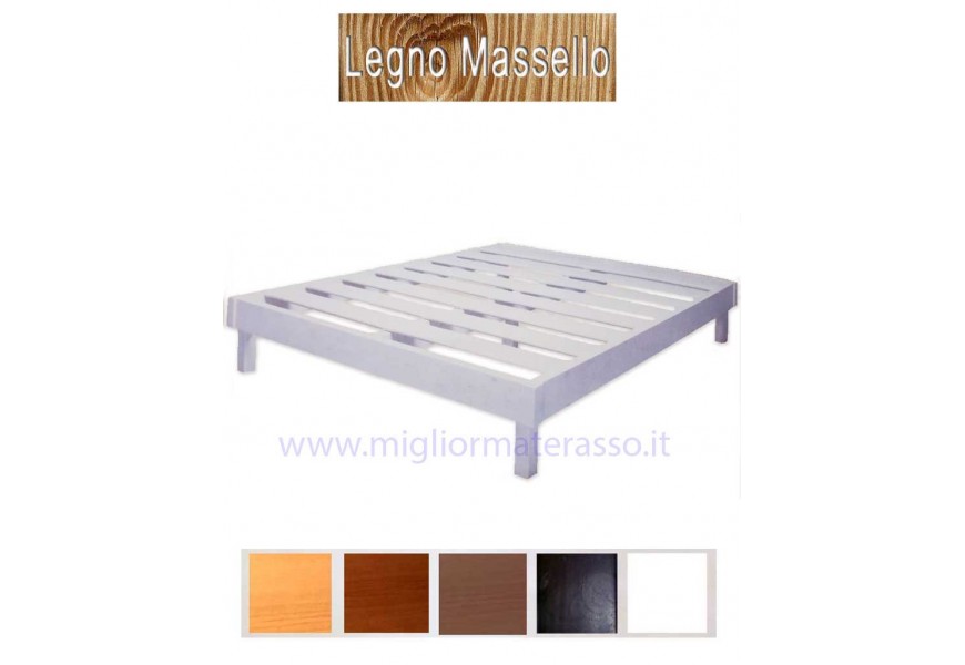 Letto in legno, quinta gamba opzionale