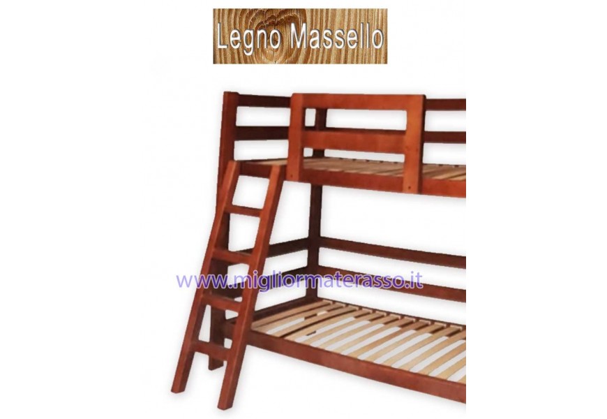 StorkCraft Caribou Letto A Castello In Legno, Colore Nero/Naturale, Twin/Twin - Convertibile In 2 Letti Singoli, Con Scala E Ringhiere, Certificato Greenguard Gold