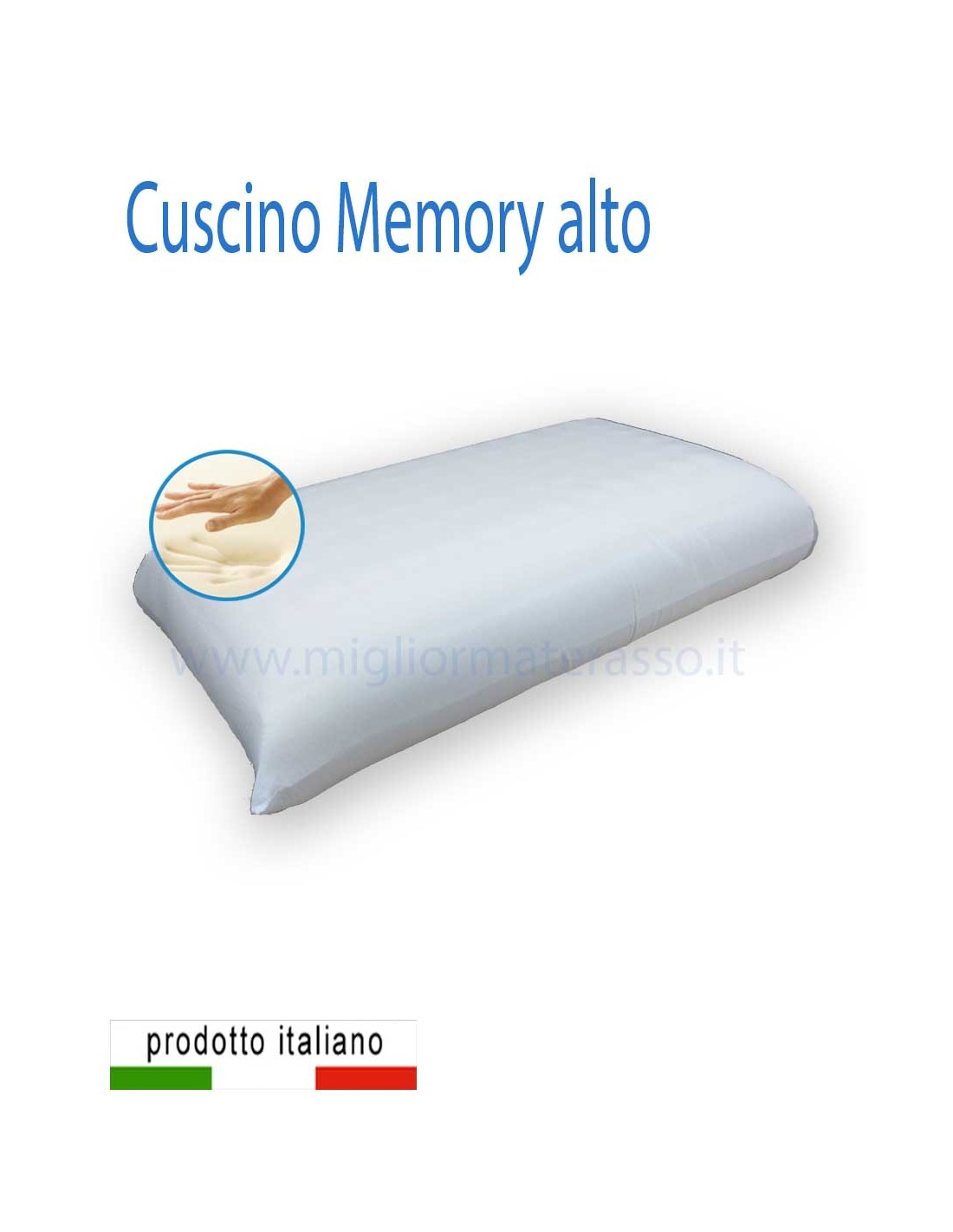 Cuscino Memory Alto 18 cm il più alto tra i cuscini