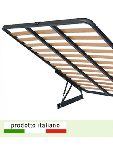 KIT COMPLETO Sollevamento Letto per LETTO CONTENITORE. Trapezi + Pistoni a  Gas + Ferma Materasso. (Letto Matrimoniale - Fuorimisura)