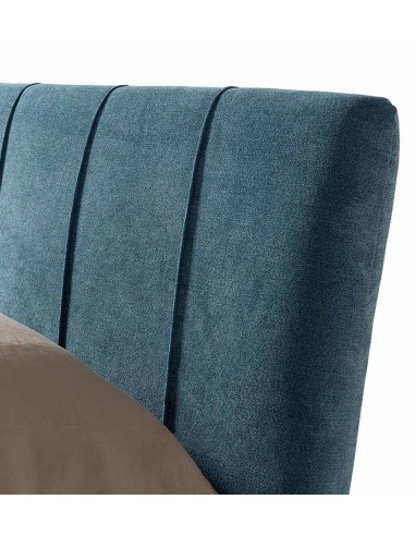 Italian bed large with cushion headboard