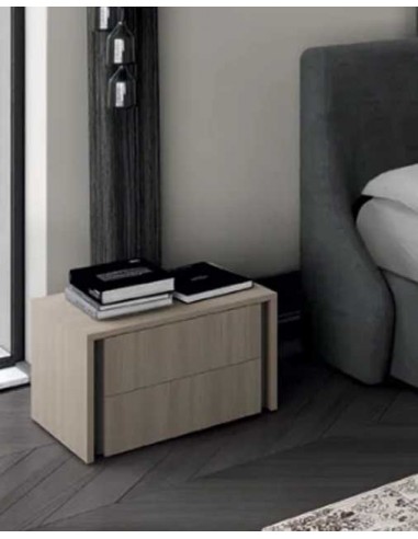 Two drawer Modern Nightstand