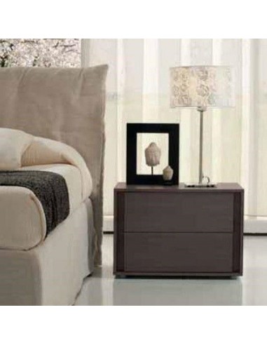 Two drawer Modern Nightstand