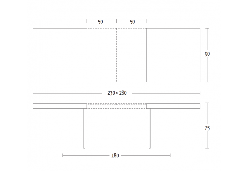 Meridiano Altacom 180 cm closed