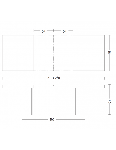 Meridiano Altacom 160 cm closed