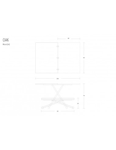 Ciak tavolo elevabile e trasformabile