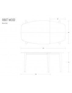 Ribot Wood Altacom con gambe in legno 2
