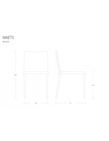 Sedia ecopelle Nanette