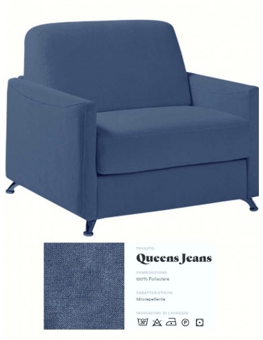 Blu Sofa one bed Ambrogio high mattress