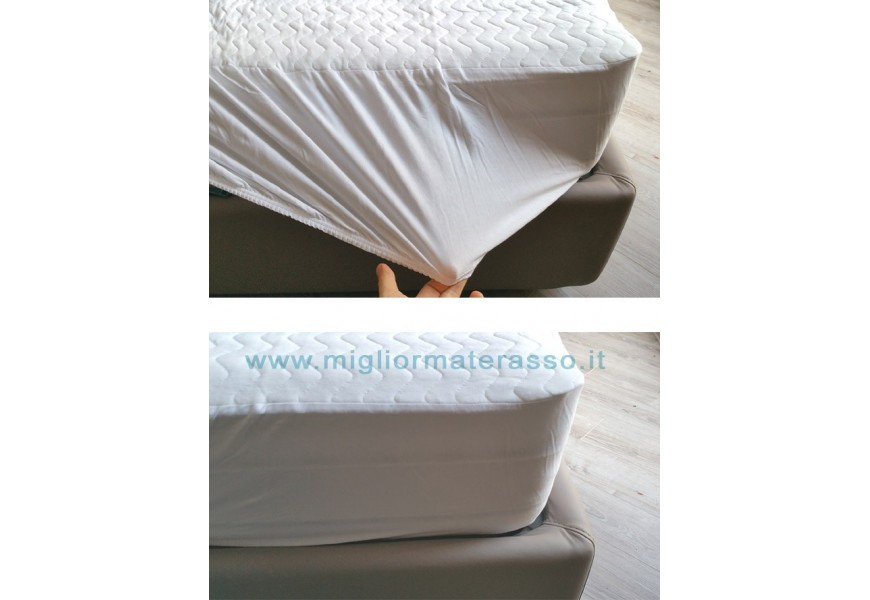 Coprimaterasso in spugna (foto si esempio delle fasce elastiche altre)