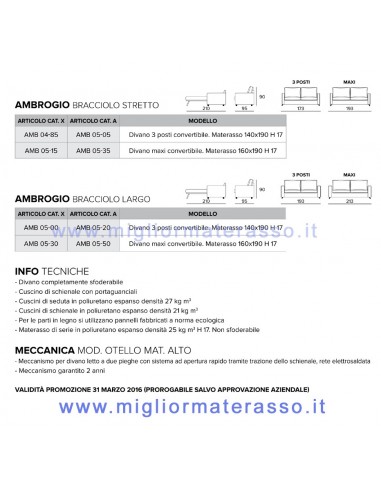 Divano Letto Ambrogio Vitarelax