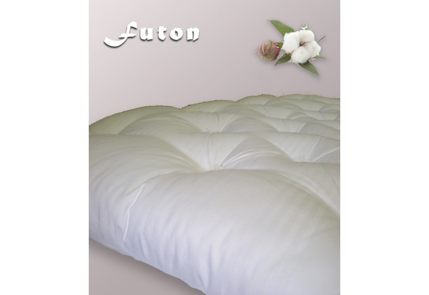 Futon artigianale in cotone basso e arrotolabile