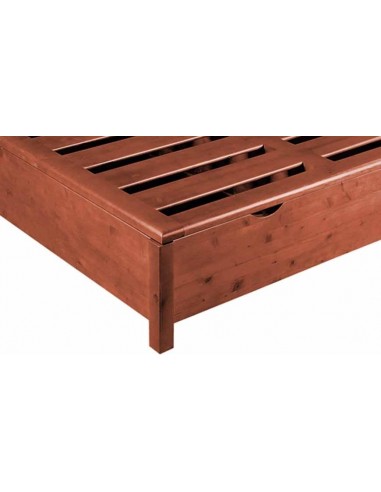 Letto in legno con testiera imbottita