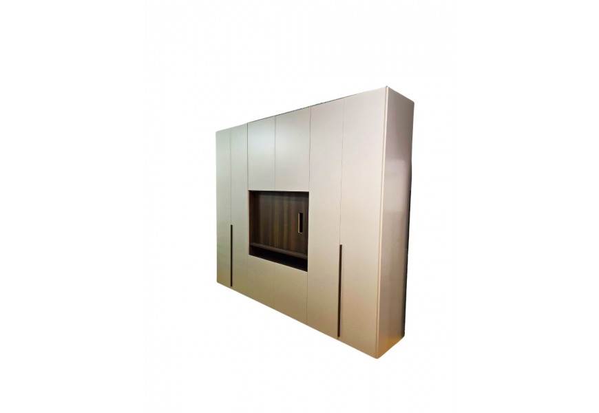 Armadio guardaroba camera da letto con pannello TV