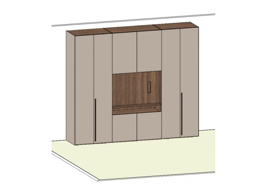 disegno Armadio guardaroba mobile TV