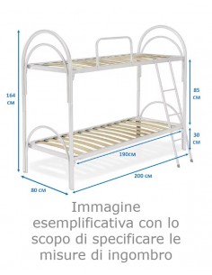Letto a castello in ferro 2