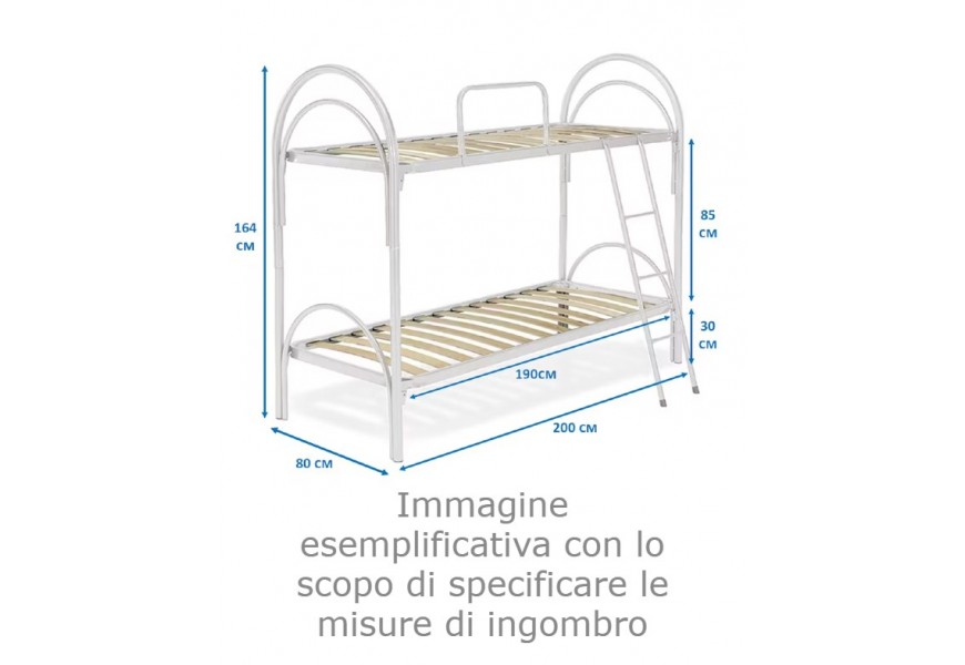 Letto a castello in ferro misure