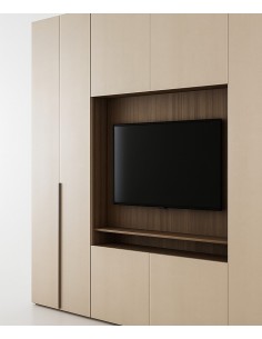 Armadio guardaroba camera da letto con pannello TV 2