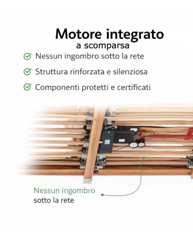 Letto Contenitore con reti motorizzate