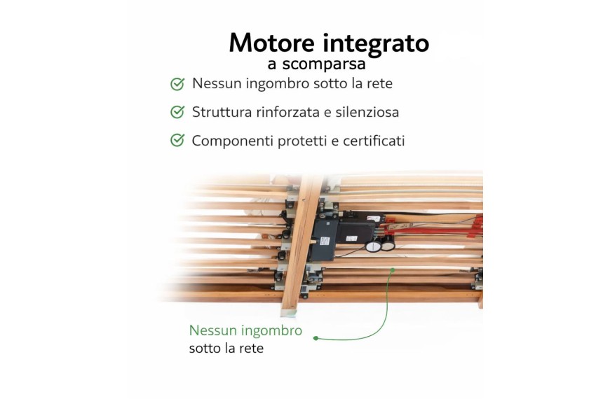 Letto Contenitore con reti motorizzate