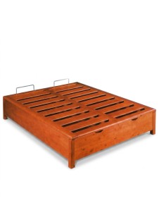 Letto contenitore legno massello matrimoniale