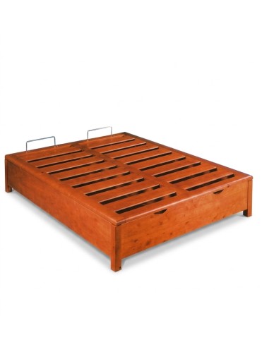 Letto contenitore legno massello matrimoniale