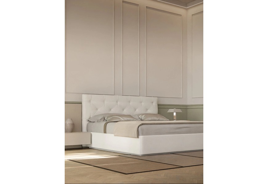 Letto francese testiera con bottoni Luxury