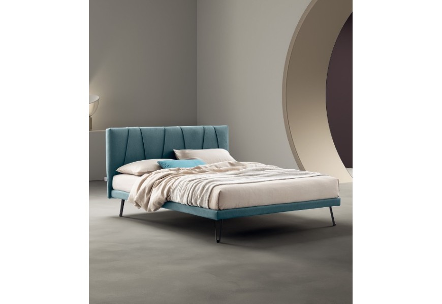 Letto matrimoniale moderno Fatima con rete di struttura senza contenitore