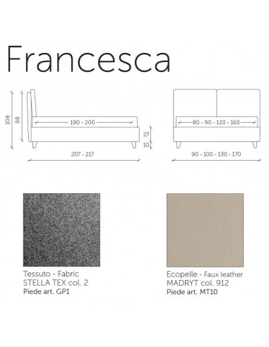 Francesca Italian bed Stilfar