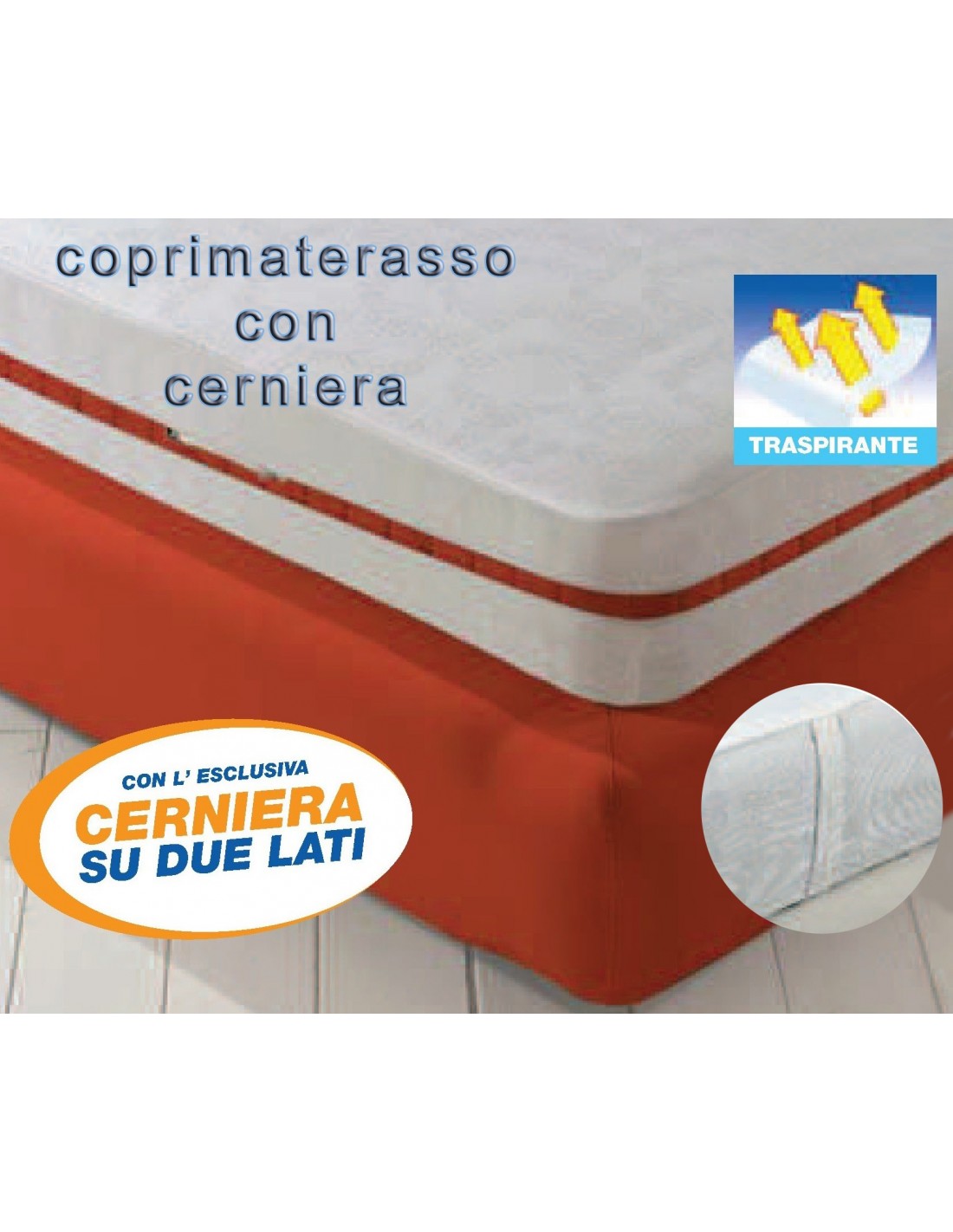Coprimaterasso sopra e sotto