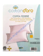 coppia Federe cotone per cuscini