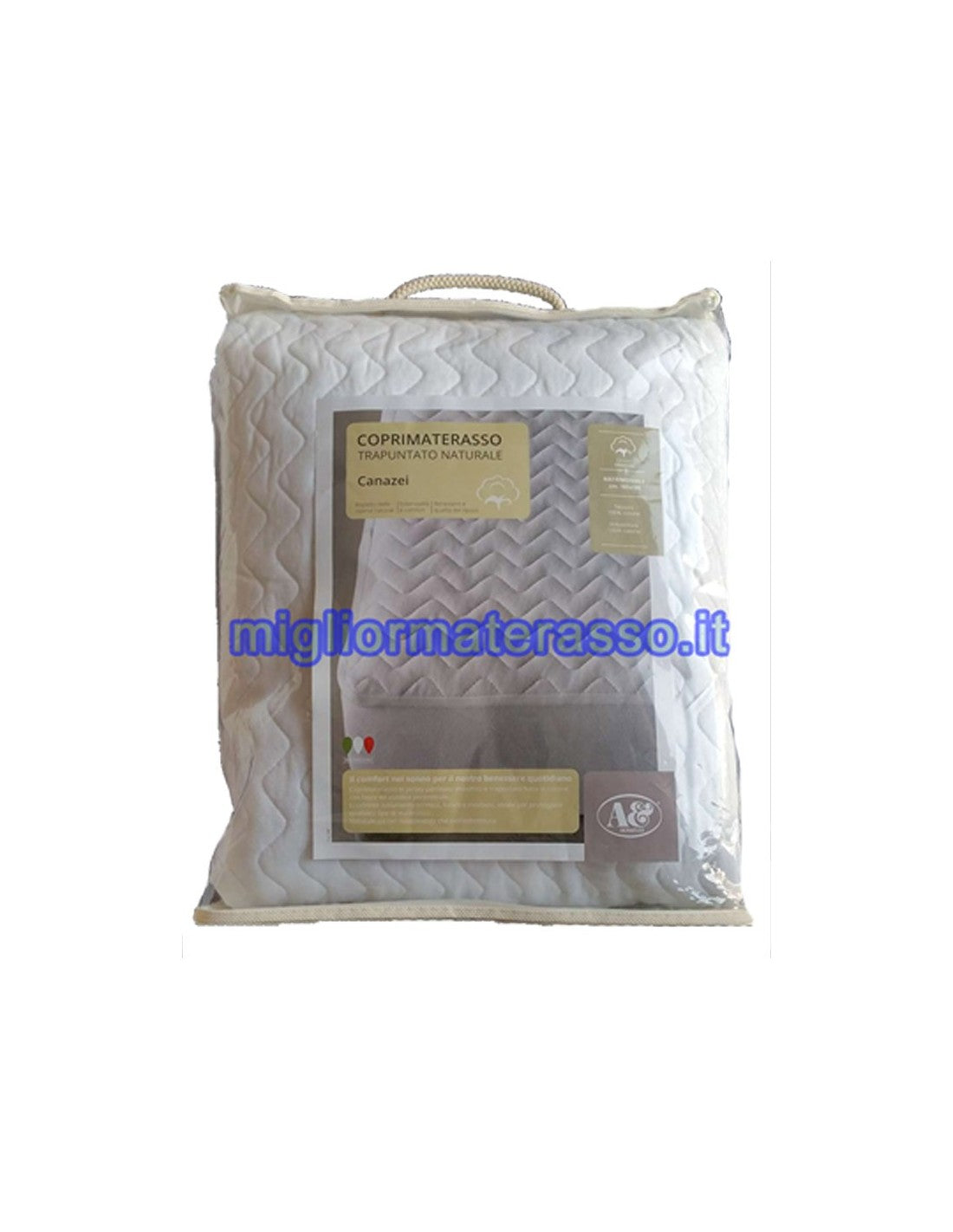 Coprimaterasso imbottito in cotone